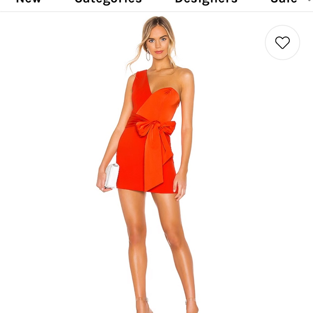 Jasper Mini Dress in Red Orange